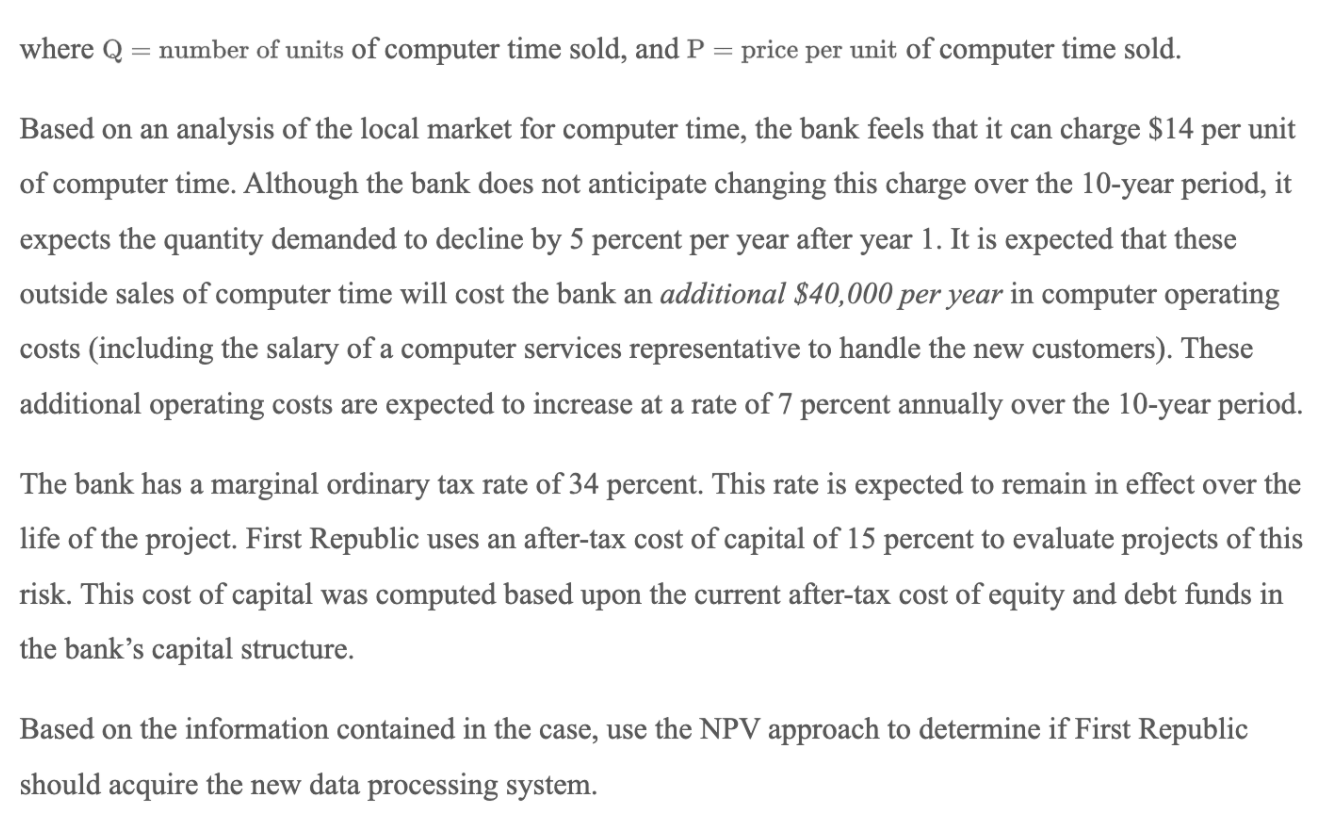 considering the acquisition of a new data processing and management information system.