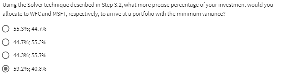 Using the Solver technique described in Step 3.2, what more precise