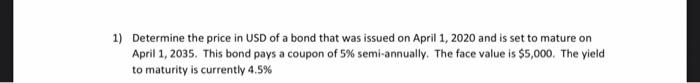 would I pay (dirty price)? Note: this is a corporate bond which