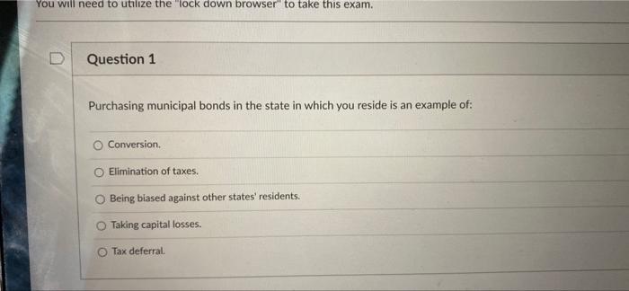  You will need to utilize the lock down browser" to take