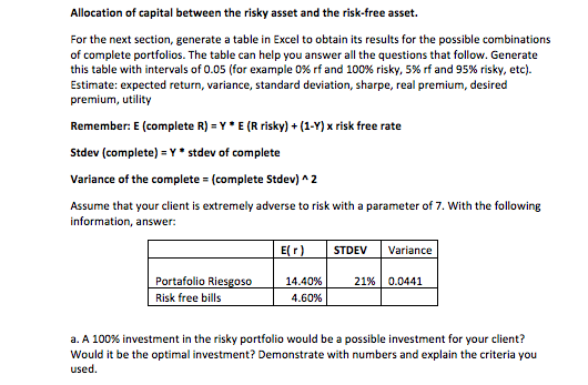 I need help with this capital allocation exercise. Please help. Only the