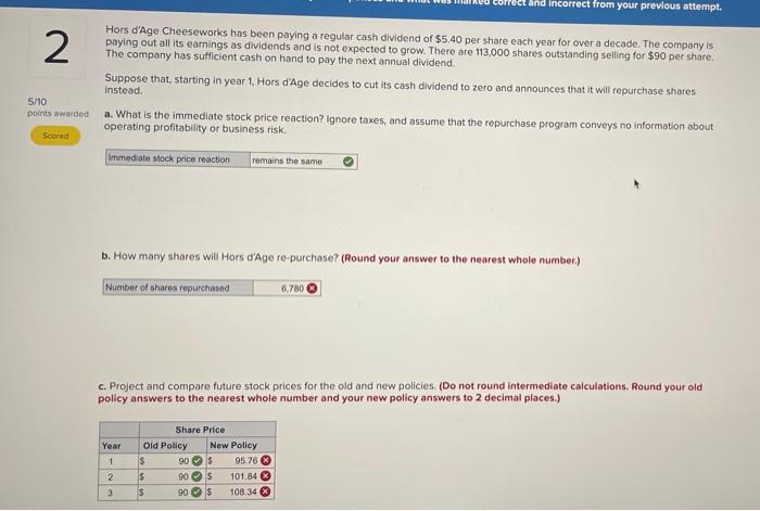  and incorrect from your previous attempt. 2 Hors d'Age Cheeseworks has