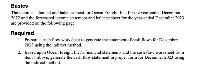  Ocean Freight, Inc. Income Statement For year ended, \$ thousands Revenue