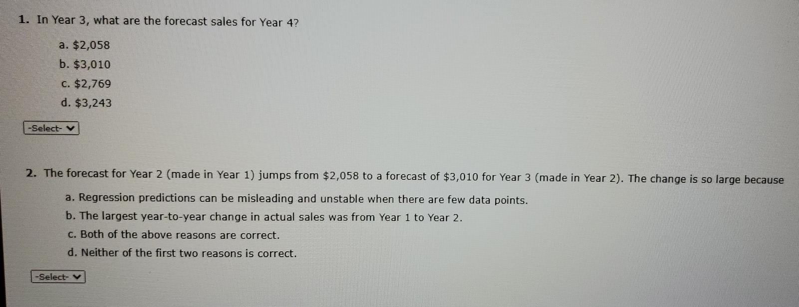 time provides a forecast. For two or more time series points, we