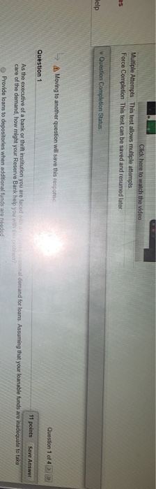  Click here to watch the video Multiple Attempts This test allows