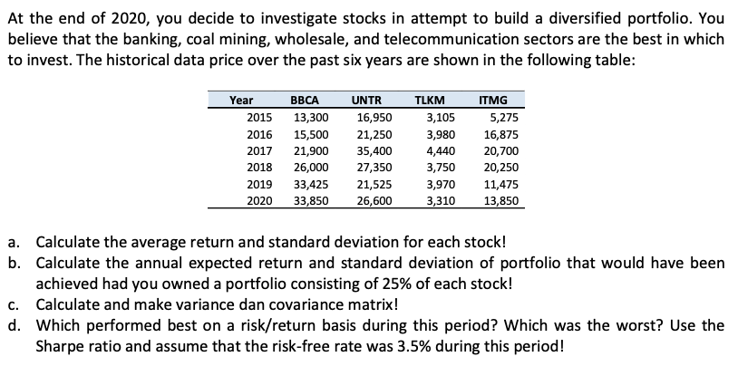  TYPE THE ANSWER USING EXCEL AND WITH THE FORMULA At the