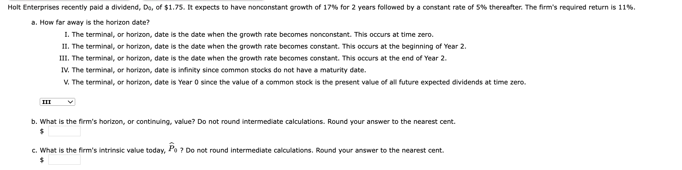 calculations. Round your answer to two decimal places. % % a. How