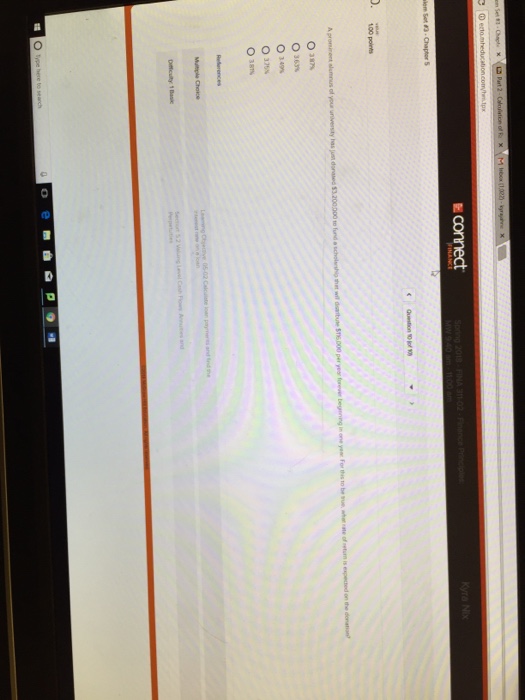  100 points o 369% o 375% Rerences Dfficuty 1 Basic