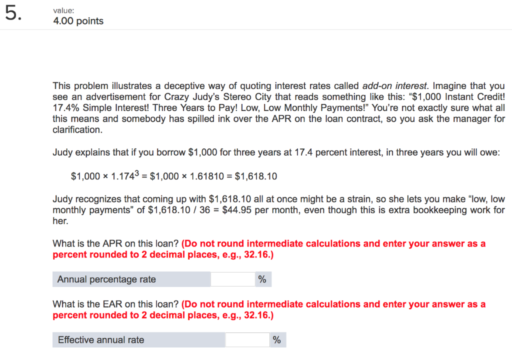  5. value: 4.00 points This problem illustrates a deceptive way of