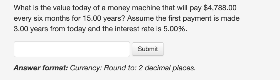 will deposit $1,942.00 per year into an account starting today and ending