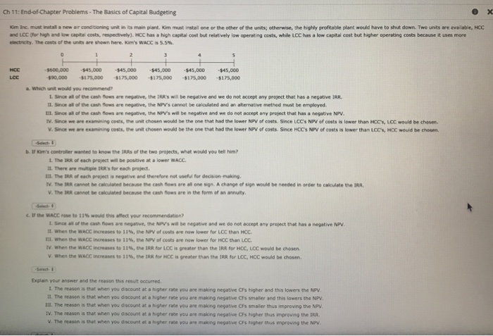 thanks will upvote!! Ch 11: End-of-Chapter Problems - The Basics of Capital