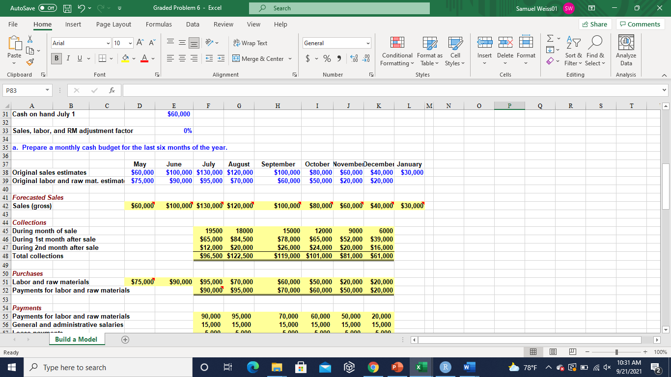 7 File Home Insert Page Layout Formulas Data Review View Help Share