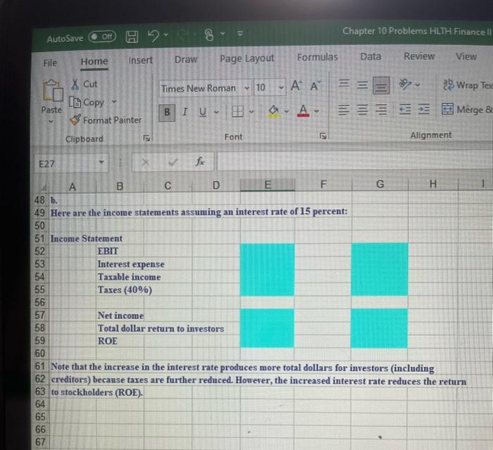 5 PROBLEM 1 6 Seattle Health Plans currently uses zero debt financing.