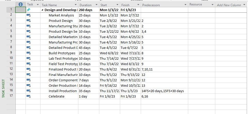  How can I make the Finish date 1/10/23 without changing up
