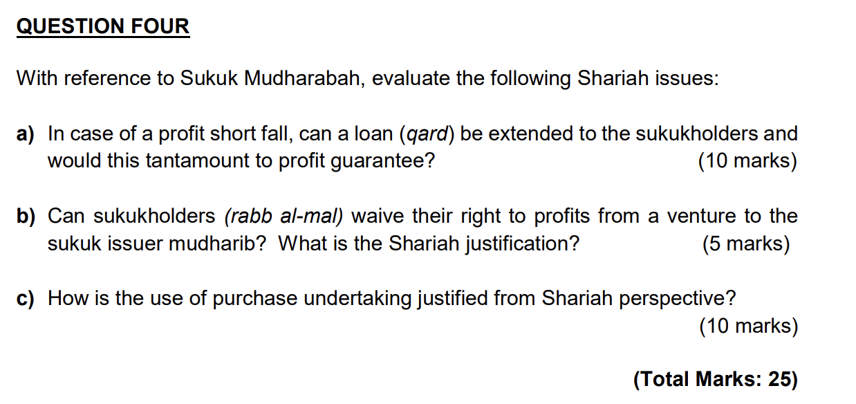 Subject: Islamic Capital Market