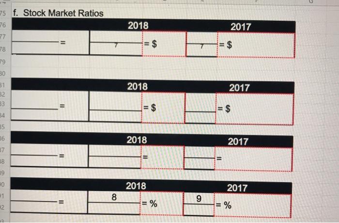 ___ to 1 12 13 2018: 2017: 14 15 16 2018 2017