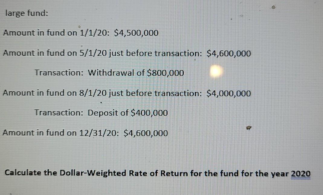  i will thumbs up large fund: Amount in fund on 1/1/20: