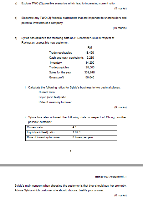  a) Explain TWO (2) possible scenarios which lead to increasing current