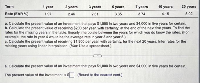  Term Rate (EAR %) 1 year 1.97 2 years 2.46 3