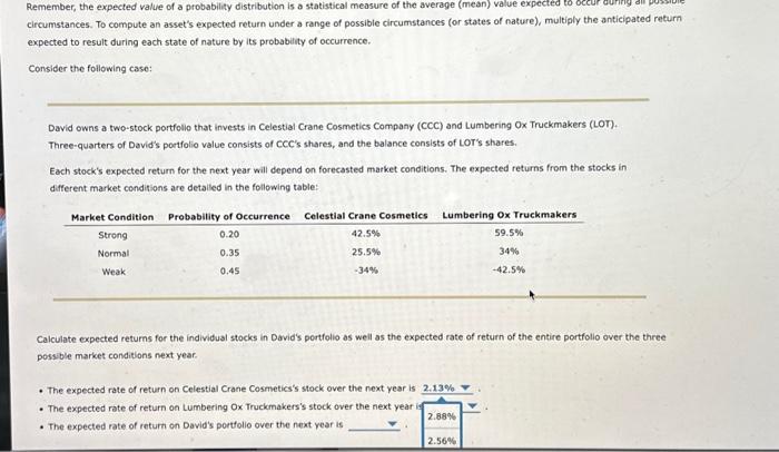 help and thank you very much Remember, the expected value of a