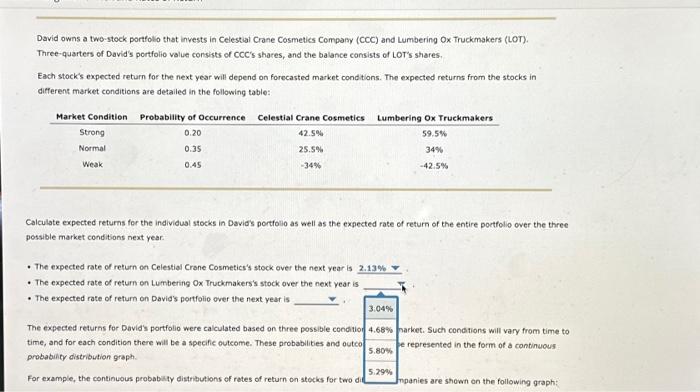 To compute an asset's expected return under a range of possible circumstances