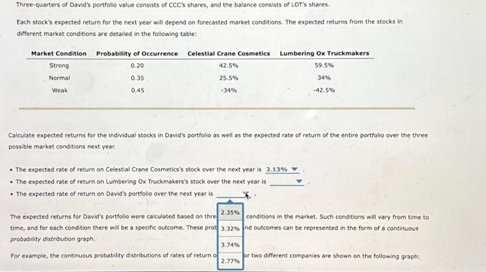 (or states of nature), multiply the anticipated return expected to result during