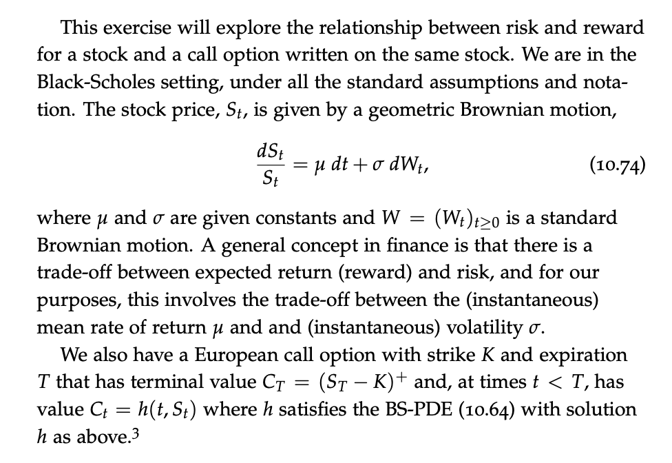  This exercise will explore the relationship between risk and reward for