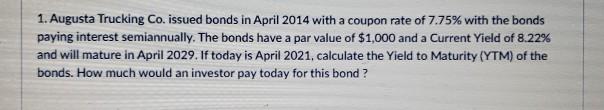 please answer in formulas or financial calculator values and round decimals to
