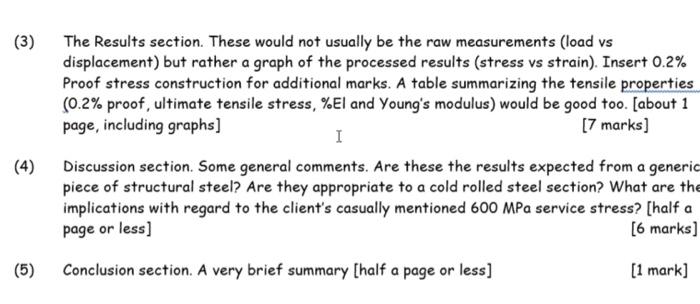 class mark!! Learning Outcomes: a) Acquire experience preparing a written report b)