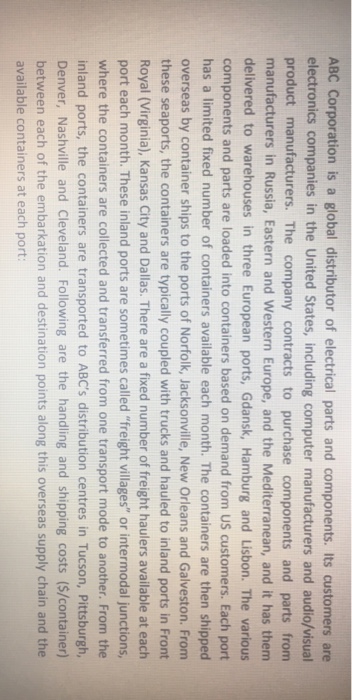Port 1. Gdansk 2. Hamburg 3. Lisbon 4. Norfolk $1,725 1,825 2,060