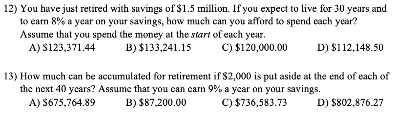 How do you solve these problems using the financial calculator? Please show