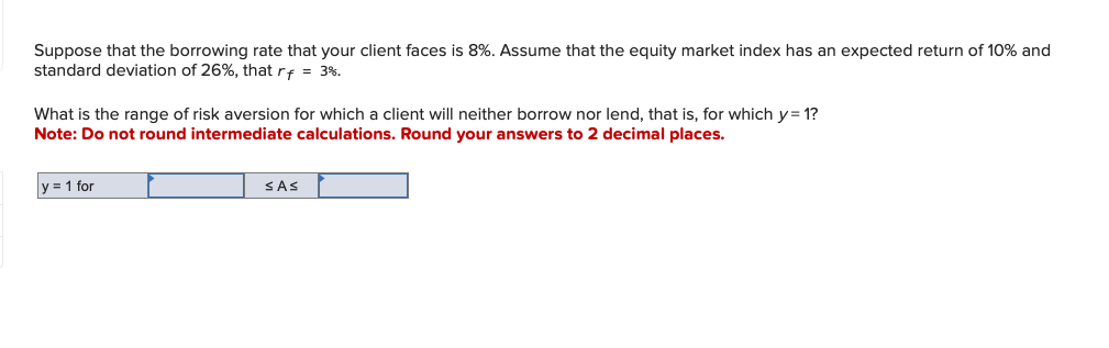 Suppose that the borrowing rate that your client faces is 8%.