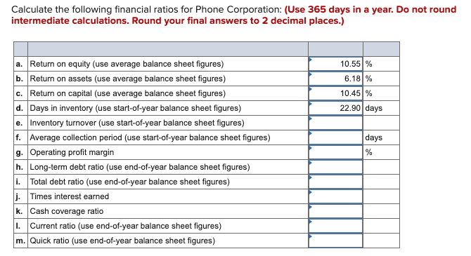 (L03) Here are simplified financial statements for Phone Corporation in a recent