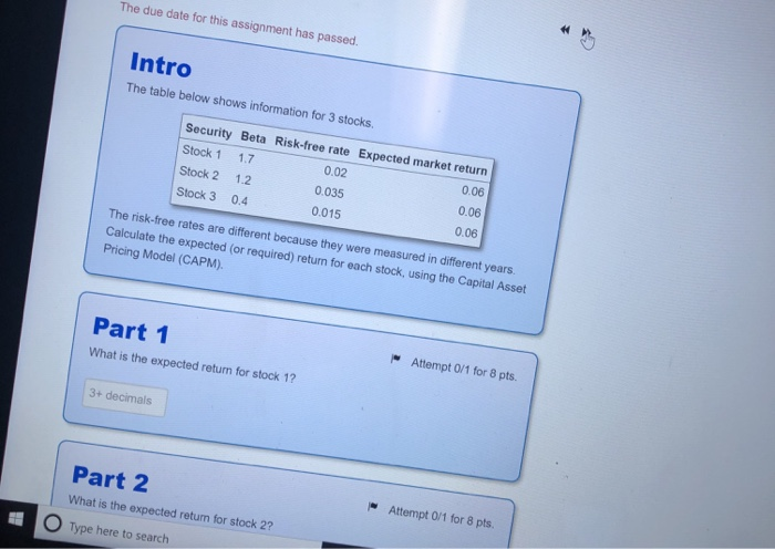 Calculate the Sharpe ratios for the following portfolios: 1Portfolio Return St. dev