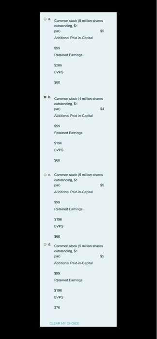 financials after a 25% Stock Dividend was distributed to ABC's shareholders. Assume