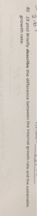  2 .b (3 pts) Briefly describe the difference between the internal