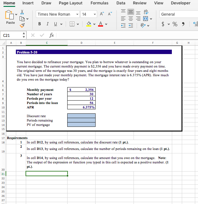  Home nse Draw Page Layout Formulas Data Review View Developer Times