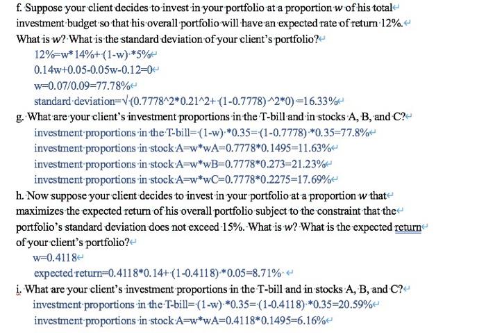k is still not answered 4. Assume you manage a risky portfolio