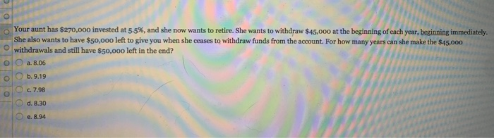 CD matures? a. $6,303.23 b.57,105.46 c. $4,526.87 d. $5,730.21 e. $6,818.95 o