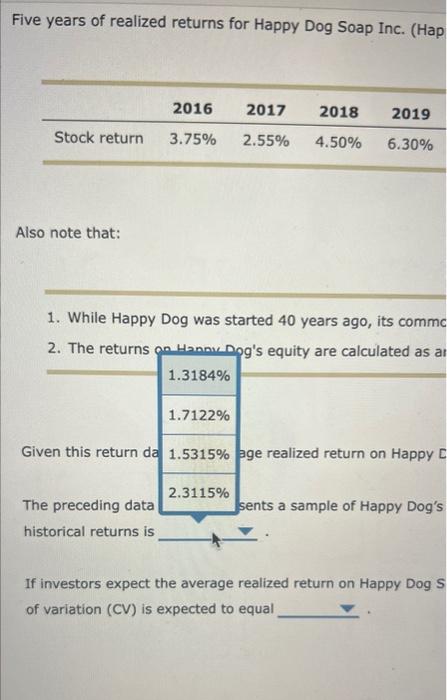 Analysts across companies use realized stock returns to estimate the risk of