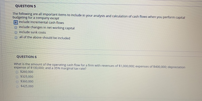  QUESTION 5 The following are all important items to include in