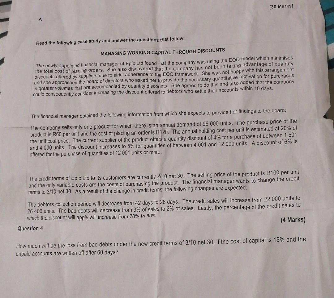 How much will be the loss from bad debts under new credit