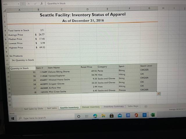 table with headers and then apply Table Style Medium 5. (NOTE Depending