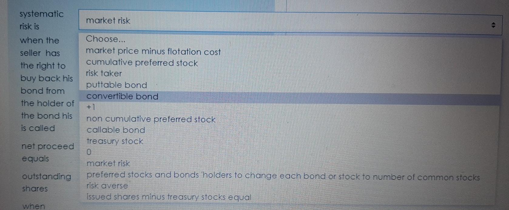  I need to solve systematic risk is I need to solve