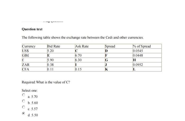 5.90 0.38 0.11 Ask Rate 6.70 6.30 I 0.15 Spread D F