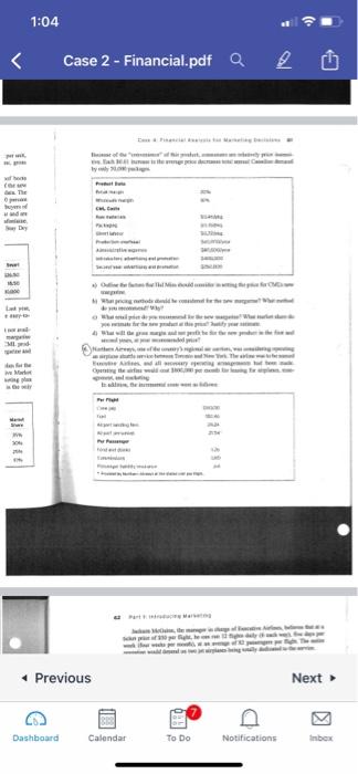 FINANCIAL EXERCISES FOR MARKETING DECISIONS clips Operyal when . f em house",