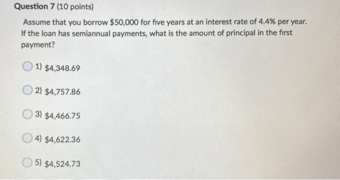 please help with these. thank you. Question 7 (10 points) Assume that