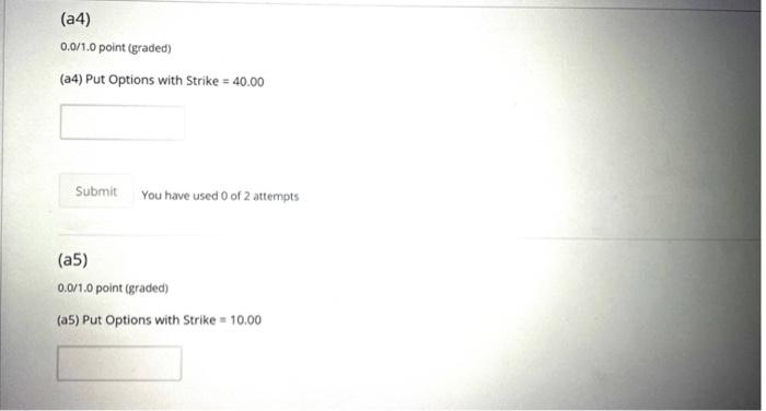 how many options of each type are in your portfolio Use +