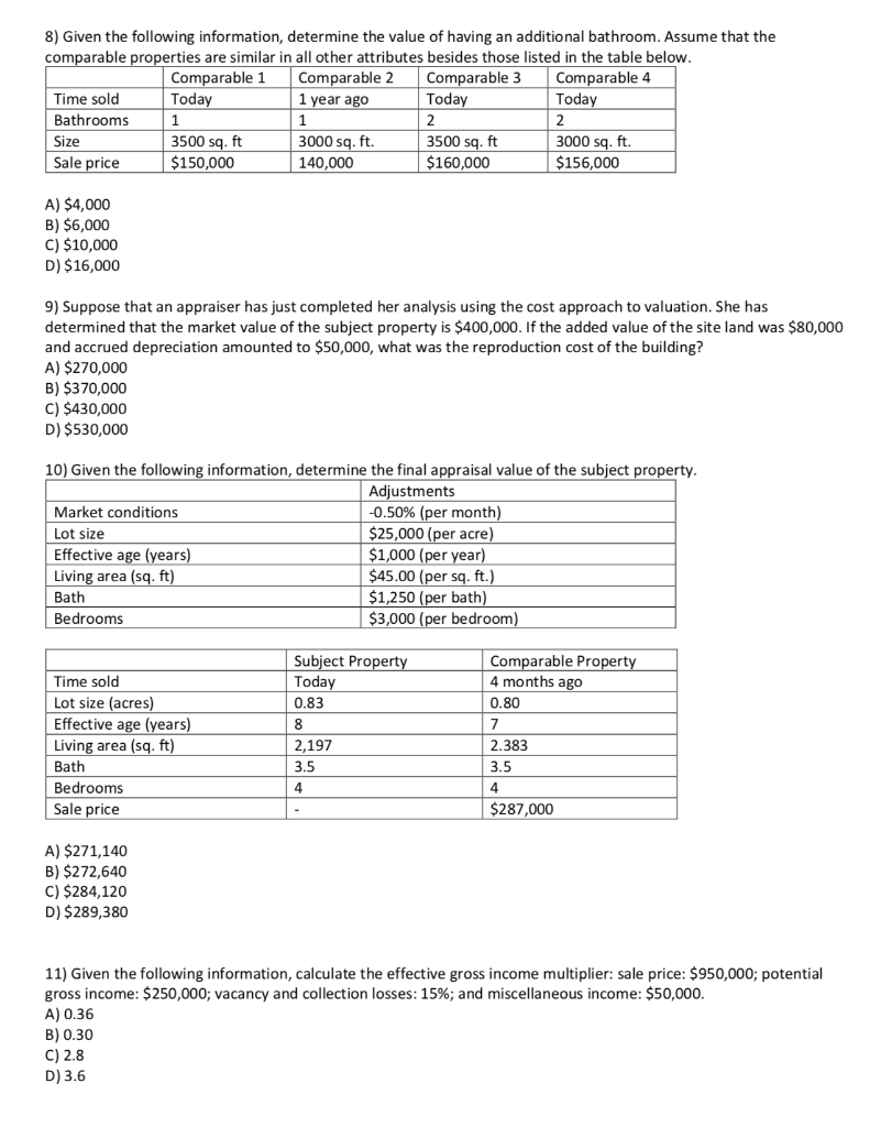 PLEASE ANSWER NUMBERS 8-11. I WILL GIVE A THUMBS UP FOR ALL