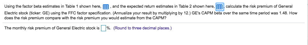  Using the factor beta estimates in Table 1 shown here, EEB,
